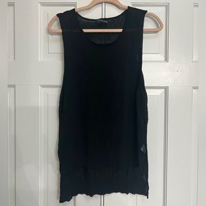 Eileen high low linen sleeveless